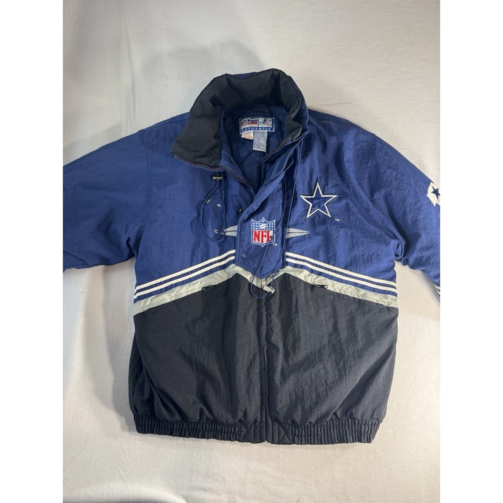Vintage 90s Dallas Cowboys Puffer Jacket Logo Athletic Pro Line Mens Large NFL